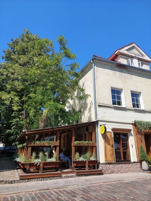 Outside at Holy Donut in Kaunas