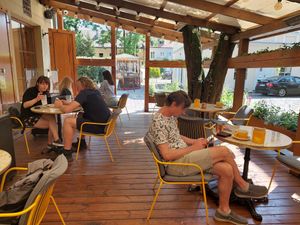 Outside at Holy Donut in Kaunas