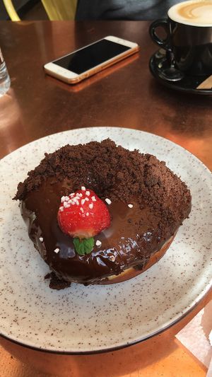 Vegan doughnut at Holy Donut in Kaunas