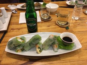 rice paper rolls at May Taste in Hanoi