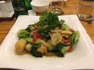fried pasta with vegetables at May Taste in Hanoi