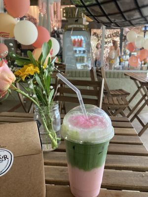 Matcha 🍵 & Rose 🌹   at Parlour Vegan Bakery in Plantation