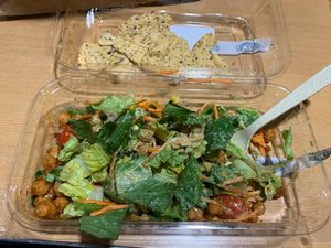 Chickpea taco salad. Very good and healthy. The avocado dressing was very good   at Parlour Vegan Bakery in Plantation