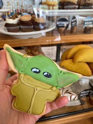 Baby yoda at Parlour Vegan Bakery in Plantation