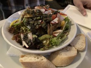 Salad  at Cafe Menta in Vienna