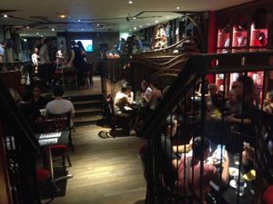 The bar at Le Dernier Bar avant la Fin du Monde in Paris