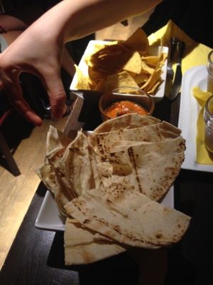 Lebanese bread  at Le Dernier Bar avant la Fin du Monde in Paris