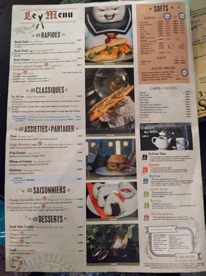 Menu as of September 2024 at Le Dernier Bar avant la Fin du Monde in Paris