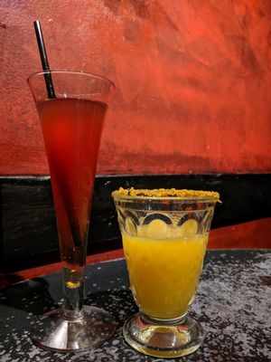 Tesla Coil and Pan Galactic Gargle Blaster at Le Dernier Bar avant la Fin du Monde in Paris