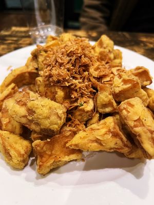 Salt and Pepper King Oyster Mushroom Fritters  at Ginger House in Brooklyn