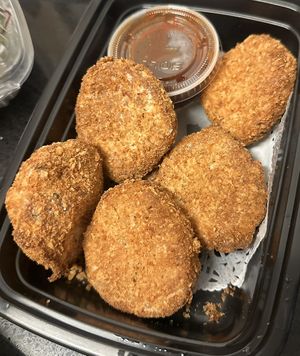 Soy nuggets with bbq sauce  at Ginger House in Brooklyn