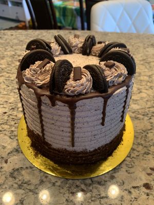 Cookies and cream cake   at Vogue Cakes in Vancouver
