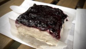 Blueberry Chez's ale  at Vogue Cakes in Vancouver