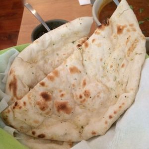 garlic naan, no yoghurt used!! at Green Mushroom in Newtown