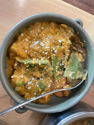 Veg korma  at Green Mushroom in Newtown