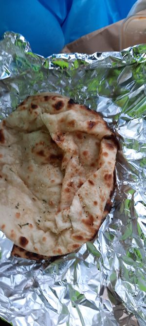 Garlic naan at Green Mushroom in Newtown