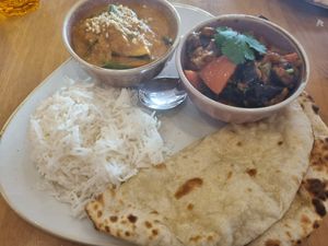 Lunch meal at Green Mushroom in Newtown