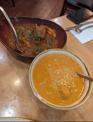 Fish masala and malai kofta at Green Mushroom in Newtown