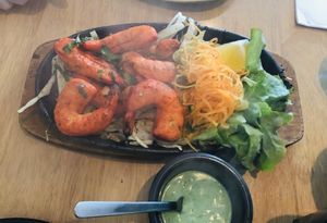 Masala prawns  at Green Mushroom in Newtown