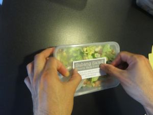 fresh salad in a box
SubangSalad sticker on a box cover at SubangSalad in Subang Jaya