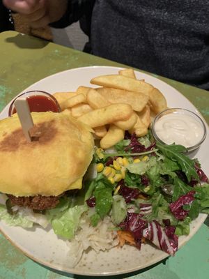 Burger mit tempeh  at Cafe Rost in Mannheim