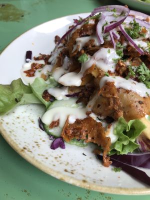 Seitan Kebap Plate   at Cafe Rost in Mannheim