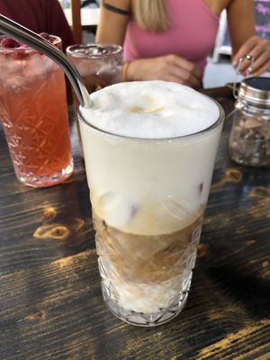 Iced cafe latte (5€)  at Cafe Rost in Mannheim