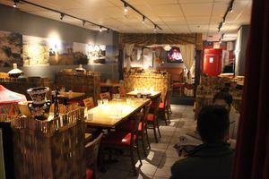 A photo of the main dining area before the back tent which seats up to 8 people. at Selam in Toronto