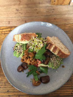 Tempeh stulle at No58 Speiserei in Berlin