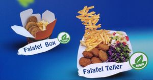 vegan falafel box + plate at Mavi in Ludwigsburg