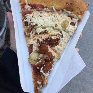 BBQ buffalo - best pizza ever at Apiecalypse Now Pizza and Snack Bar in Toronto