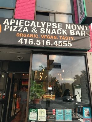 Store Front at Apiecalypse Now Pizza and Snack Bar in Toronto