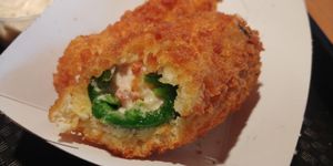 Inside Jalapeño popper at Apiecalypse Now Pizza and Snack Bar in Toronto