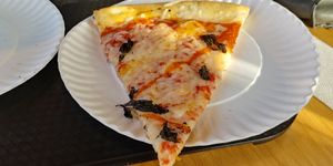 The Slayer (Basil, hot sauce, cheese) at Apiecalypse Now Pizza and Snack Bar in Toronto