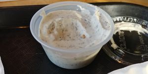 Ranch dip at Apiecalypse Now Pizza and Snack Bar in Toronto