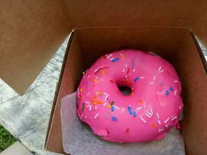Simpsons donut at Apiecalypse Now Pizza and Snack Bar in Toronto
