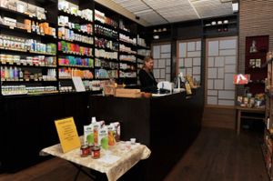 Mama Terra pay desk at Mama Terra in Kamnik