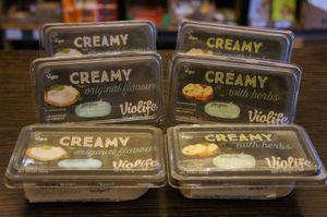 Violife vegan cream cheese.

Photo by: Trgovina MamaTerra on Facebook at Mama Terra in Kamnik