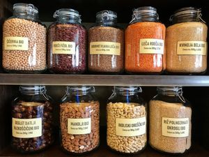 Bulk food. Photo by: Trgovina MamaTerra on Facebook at Mama Terra in Kamnik