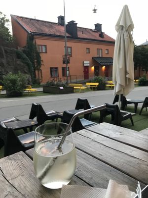 outside seating area at FLFL - Skånegatan in Stockholm