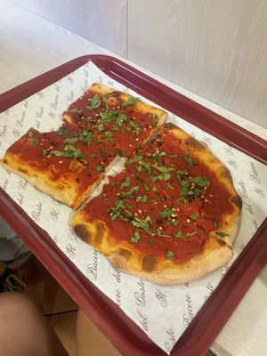2 large pizza slices 🍕   at Mondo Arancina in Rome