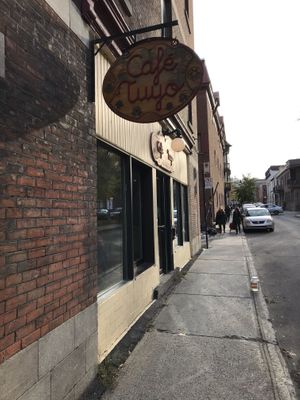 Outside at Cafe Tuyo in Montreal