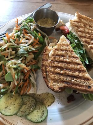 Delicious Sandwich with Salad at Cafe Tuyo in Montreal