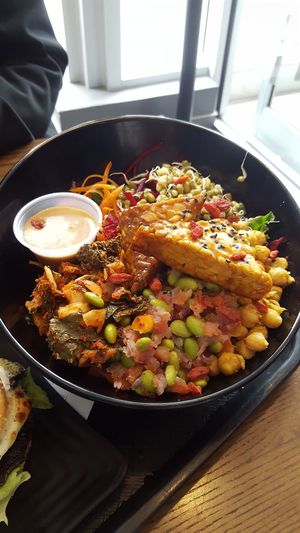 Asian fusion bowl with tempeh. at Copper Branch - Rene Levesque in Montreal