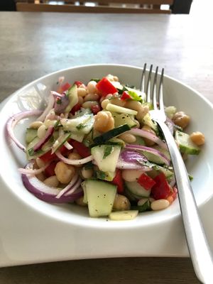 Yummy bean salad at Playa Detox in Puerto Vallarta