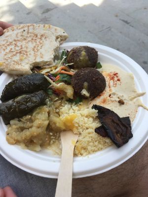 Falafel plate at Schmegan - Food Truck in Stockholm