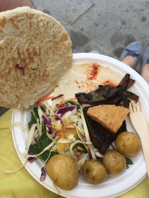 Eggplant plate at Schmegan - Food Truck in Stockholm