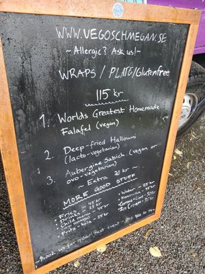 Menu August 2019 at Schmegan - Food Truck in Stockholm