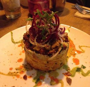 Raw main course at Vantra Vitao in London