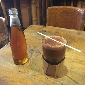 Almond milk mocha with natural coconut sweetener  at Vantra Vitao in London